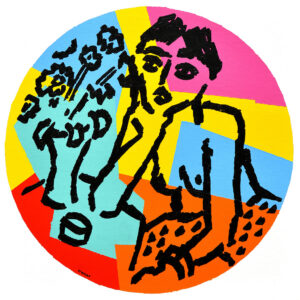 Composition violette et bouquet